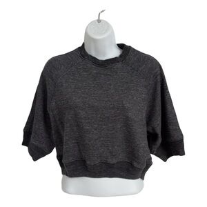 Magnlens Dark Gray Women's Cropped Sweatshirt Size XS